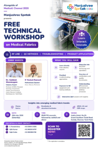 Manjushree Spntek to Host Free Technical Workshop on Medical Fabrics in Chennai