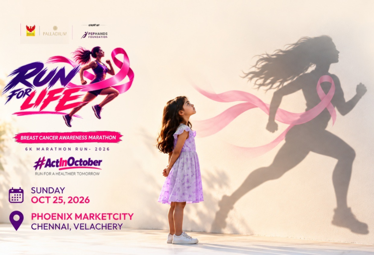Pephands Foundation to Organise ‘Run for Life’ Breast Cancer Awareness Marathon in Chennai